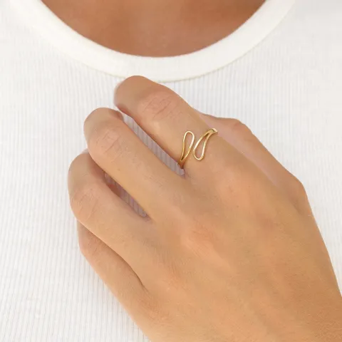 vedenkestävät sormus kullattu teräs - OCEANA