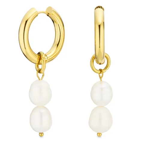 vedenkestävät helmi rengas  kullattu teräs - OCEANA