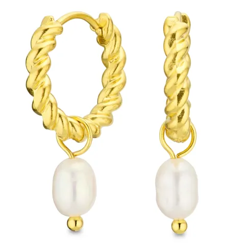 vedenkestävät helmi rengas  kullattu teräs - OCEANA