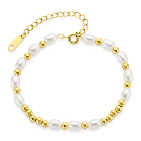 vedenkestävät helmi rannekoru kullattu teräs - OCEANA