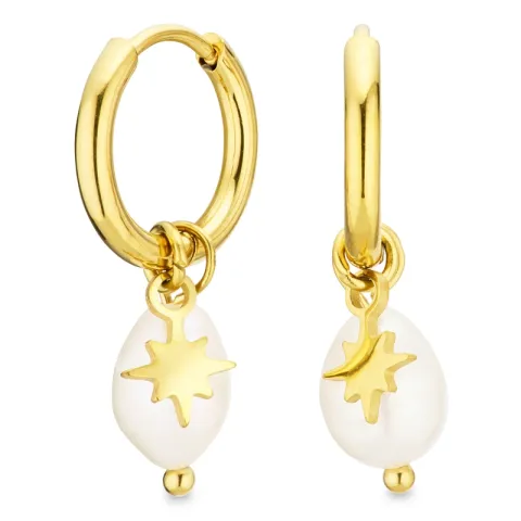 vedenkestävät helmi rengas  kullattu teräs - OCEANA