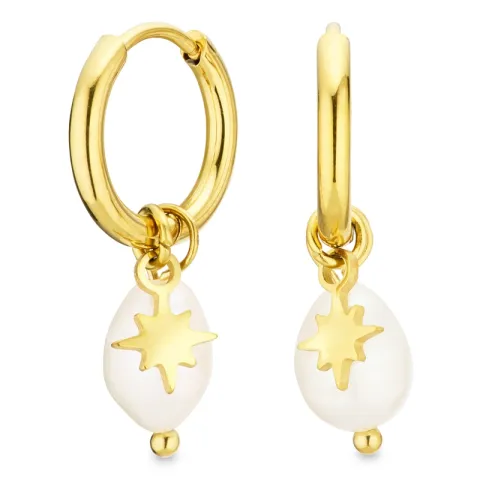 vedenkestävät helmi rengas  kullattu teräs - OCEANA