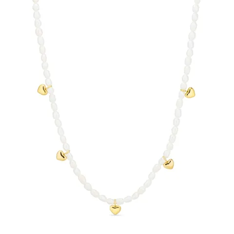 vedenkestävät sydän kaulaketju kullattu teräs - OCEANA