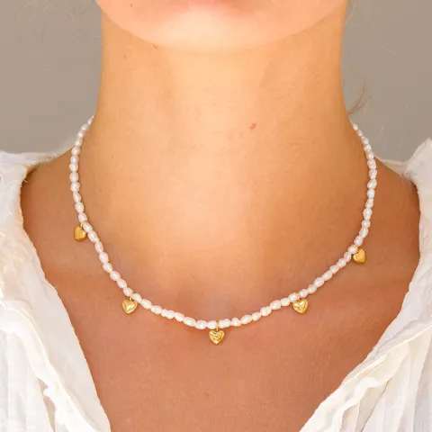 vedenkestävät sydän kaulaketju kullattu teräs - OCEANA