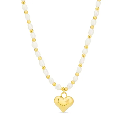 vedenkestävät sydän kaulaketju kullattu teräs - OCEANA