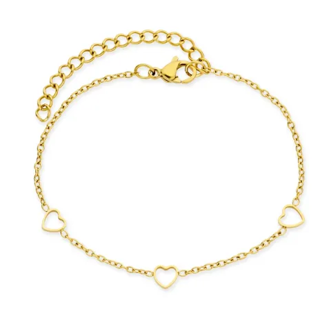 vedenkestävät sydän rannekoru kullattu teräs - OCEANA