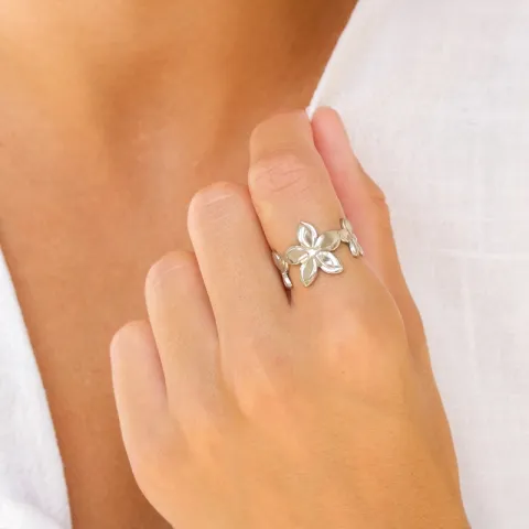 vedenkestävät kukka sormus teräs - OCEANA