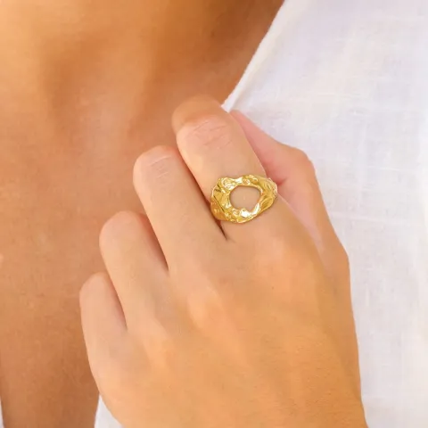 vedenkestävät sormus kullattu teräs - OCEANA