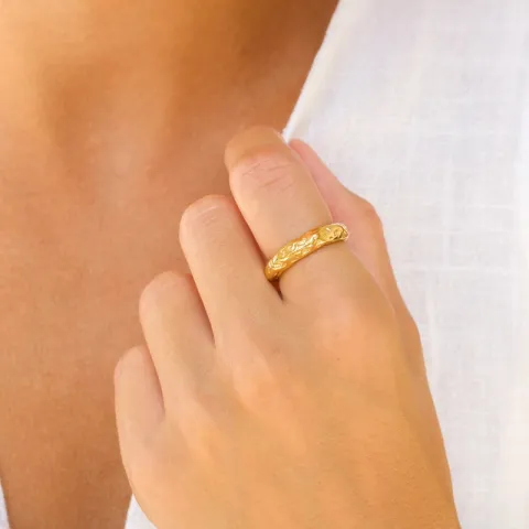 vedenkestävät sormus kullattu teräs - OCEANA