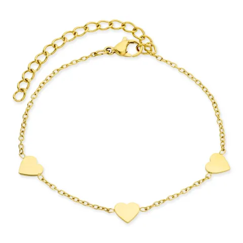 vedenkestävät sydän rannekoru kullattu teräs - OCEANA