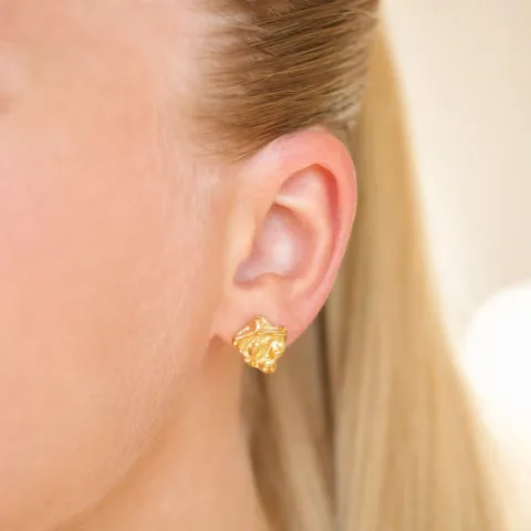 vedenkestävät korvarenkaat  kullattu teräs - OCEANA