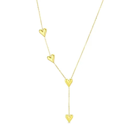 vedenkestävät sydän kaulaketju kullattu teräs - OCEANA