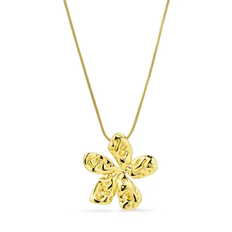 vedenkestävät kukka kaulaketju kullattu teräs - OCEANA