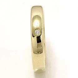 Vihkisormus 9 karaatin kultaa 0,02 ct