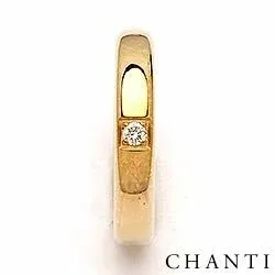 Vihkisormus 14 karaatin kultaa 0,05 ct