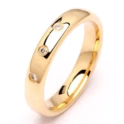 Vihkisormus 14 karaatin kultaa 0,045 ct