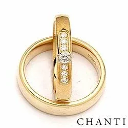 vihkisormusta 9 karaatin kultaa 0,189 ct - setit