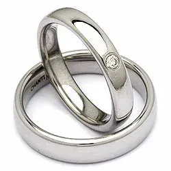 Vihkisormusta teräs 0,05 ct