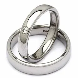 Vihkisormusta teräs 0,05 ct