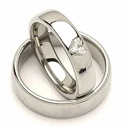 Vihkisormusta teräs 0,075 ct