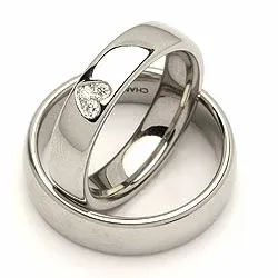 Vihkisormusta teräs 0,075 ct