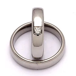 Vihkisormusta titaani 0,05 ct