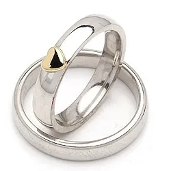 Vihkisormusta hopea ja 14 karaatin kulta