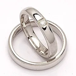 Vihkisormusta hopea 0,05 ct