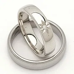 Vihkisormusta hopea 0,020 ct