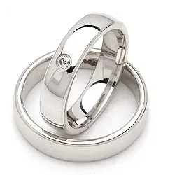 Vihkisormusta hopea 0,05 ct