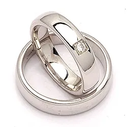 Vihkisormusta hopea 0,05 ct