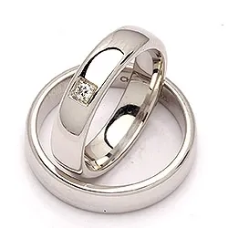 Vihkisormusta hopea 0,05 ct