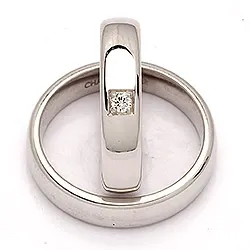 Vihkisormusta hopea 0,05 ct