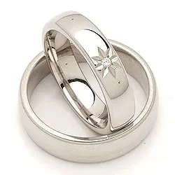 Vihkisormusta hopea 0,020 ct