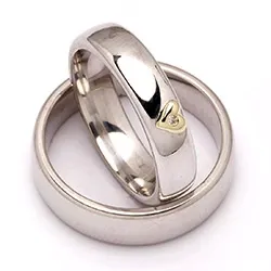 Vihkisormusta hopea ja kulta 0,01 ct