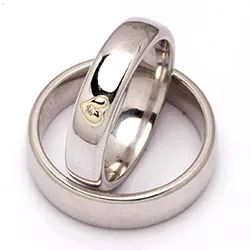 Vihkisormusta hopea ja kulta 0,01 ct