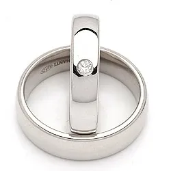 Vihkisormusta hopea 0,05 ct