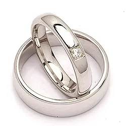 Vihkisormusta hopea 0,05 ct