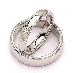 Vihkisormusta hopea 0,05 ct