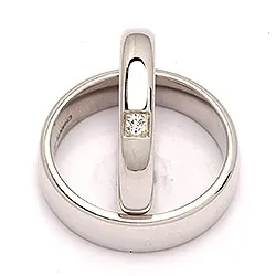 Vihkisormusta hopea 0,05 ct