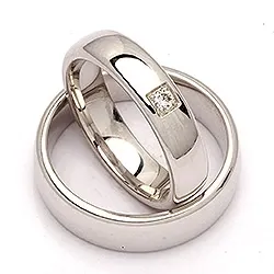 Vihkisormusta hopea 0,05 ct