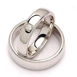 Vihkisormusta hopea 0,05 ct