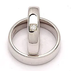 Vihkisormusta hopea 0,05 ct