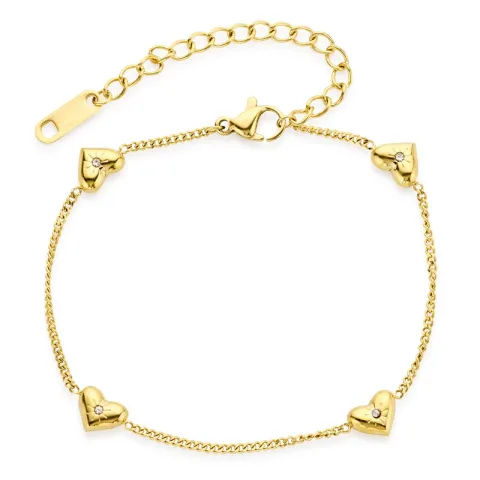 vedenkestävät sydän rannekoru kullattu teräs - OCEANA