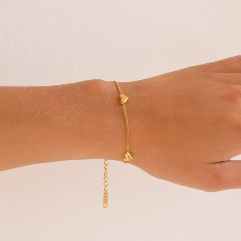 vedenkestävät sydän rannekoru kullattu teräs - OCEANA