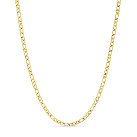 vedenkestävät Figaro-kaulaketju kullattu teräs 45 cm x 3 mm  - OCEANA