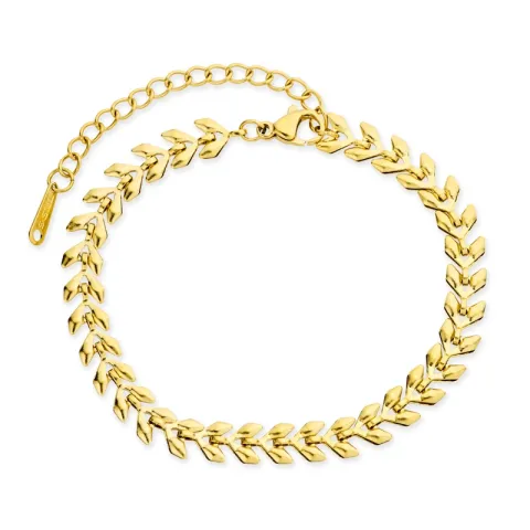 vedenkestävät rannekoru kullattu teräs 17 + 5 cm x 5,9 mm  - OCEANA