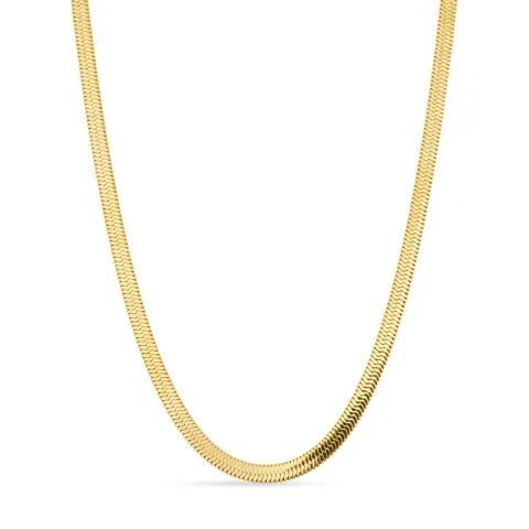 vedenkestävät käärmekaulaketju kullattu teräs 40+5 cm x 4 mm  - OCEANA