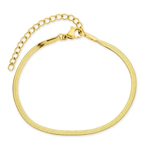 vedenkestävät käärmerannekoru kullattu teräs 16+5 cm x 2,5 mm  - OCEANA