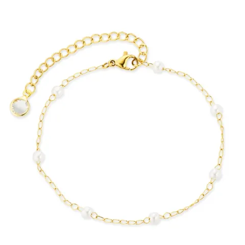 vedenkestävät helmi rannekoru kullattu teräs - OCEANA